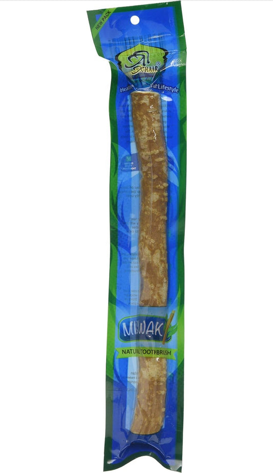 Natural Fresh Moist Vacuum-Packed 8" Miswak - Tooth And Gum Care (Natural Flavor)